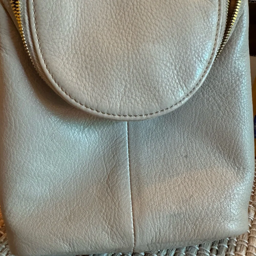 Hobo Small  Taupe Leather Crossbody Bag - Picture 3 of 11